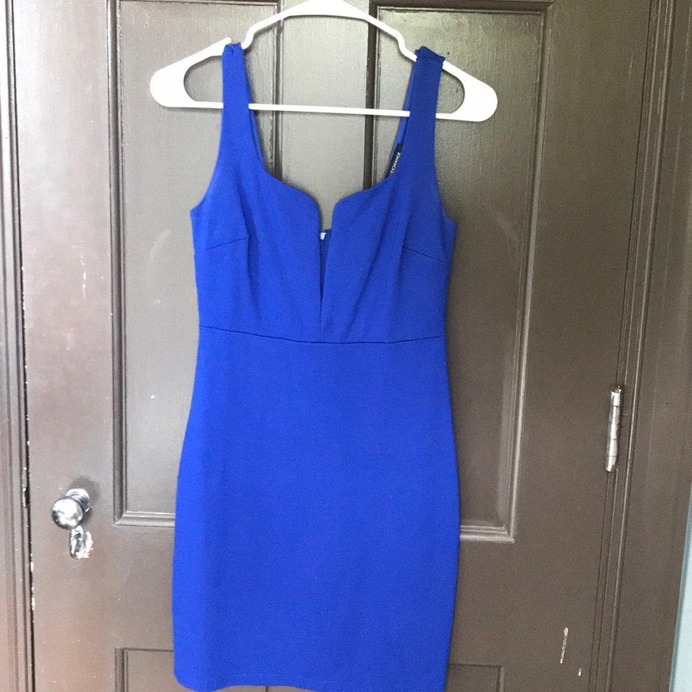 Foreign exchange blue dress